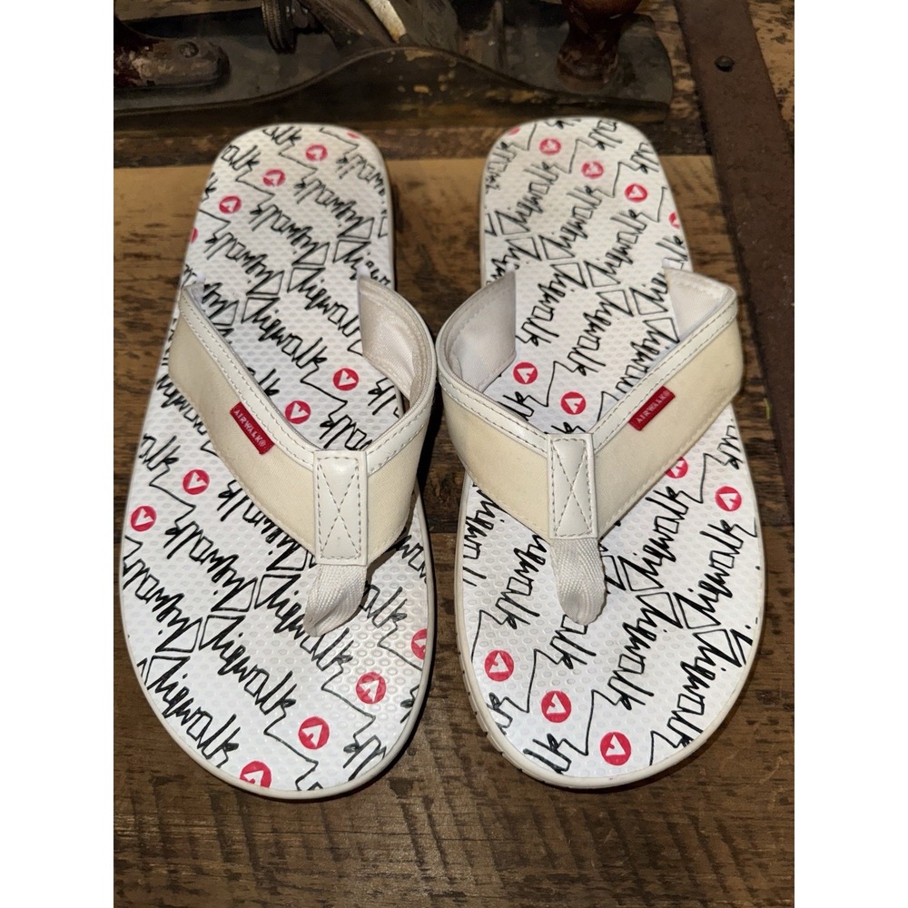 Men's Airwalk‎ Deck Size 8 Thong Flip-Flop Sandal White Y2K